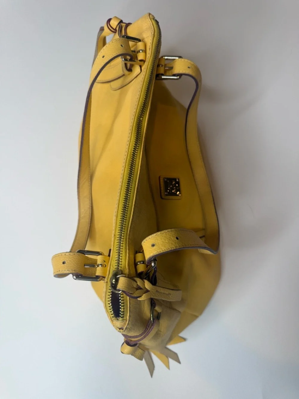 Dooney & Bourke Large Nina Satchel Yellow - Picture 8 of 9